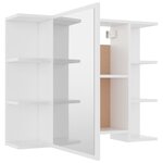 vidaXL Armoire à miroir de salle de bain Blanc Bois d’ingénierie