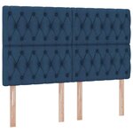 vidaXL Lit de Rangement Bleu 140 x 190 cm Cuir synthétique