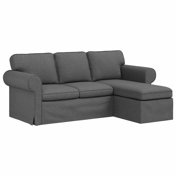 vidaXL Canapé Gris foncé 195 x 138 x 80 cm tissu