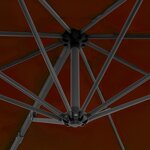 vidaXL Parasol de jardin en porte-à-faux avec mât en aluminium