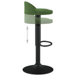 vidaXL Tabouret de bar Vert foncé Velours