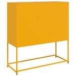 vidaXL Buffet jaune moutarde 100 5x39x107 cm acier laminé à froid