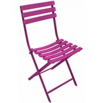 Chaise pliante en acier nonza (lot de 2) framboise