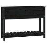 vidaXL Jardinière avec étagère Noir 111 5x34 5x81cm Bois massif de pin