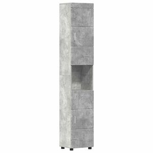vidaXL Ensemble d'armoire de salle de bain TULUM Gris béton