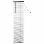 vidaXL Store de Fenêtre avec des rideaux Noir Aluminium