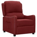 vidaXL Fauteuil inclinable Rouge bordeaux Tissu