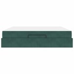 vidaXL Cadre de lit Vert foncé 180 x 200 cm Velours