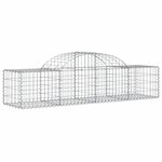 vidaXL Paniers à gabions arqués 5 Pièces 200x50x40/60 cm fer galvanisé