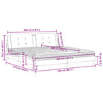 vidaXL Lit avec matelas blanc 200x200 cm similicuir