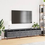 vidaXL Meuble TV anthracite 202x39x43 5 cm acier laminé à froid