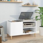 vidaXL Armoire à disques blanc 84 5x38x48 cm bois d'ingénierie