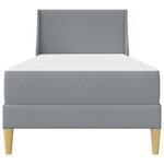vidaXL Cadre de lit avec matelas Gris clair 100 x 200 cm Polyester