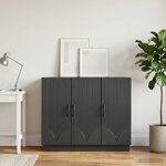 vidaXL Buffet Noir 89 x 34 5 x 77 cm Bois d'ingénierie