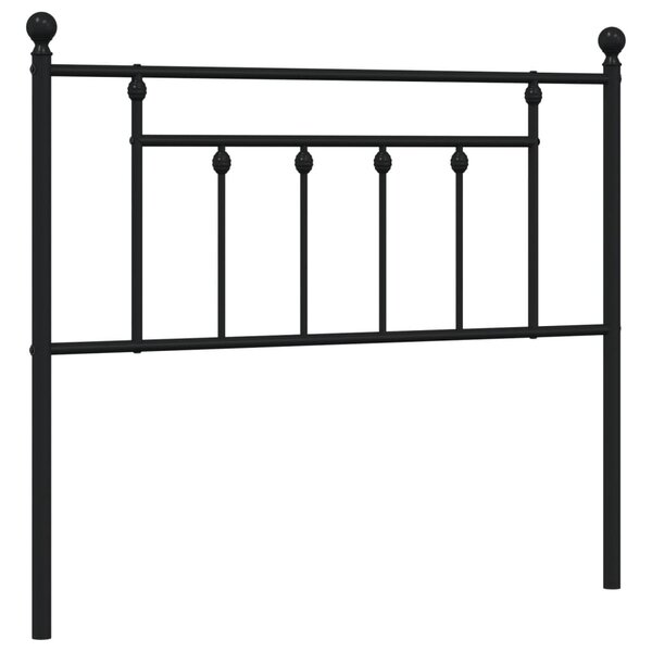 vidaXL Tête de lit métal noir 100 cm