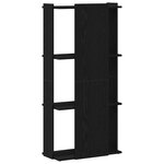 vidaXL Bibliothèque à 3 niveaux noir 60x30x120 cm bois d'ingénierie