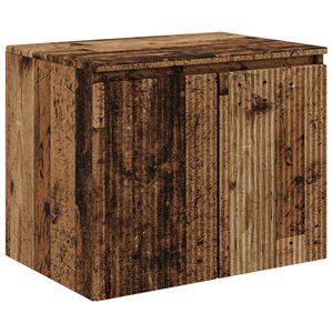 vidaXL Cabinet de Salle de Bain Mural Bois ancien 62 5 x 44 5 x 50 cm
