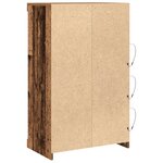 Buffet vidaXL avec lumières LED en bois ancien 60 5x37x100 cm