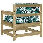 vidaXL Chaises de jardin avec coussins lot de 2 bois de pin imprégné