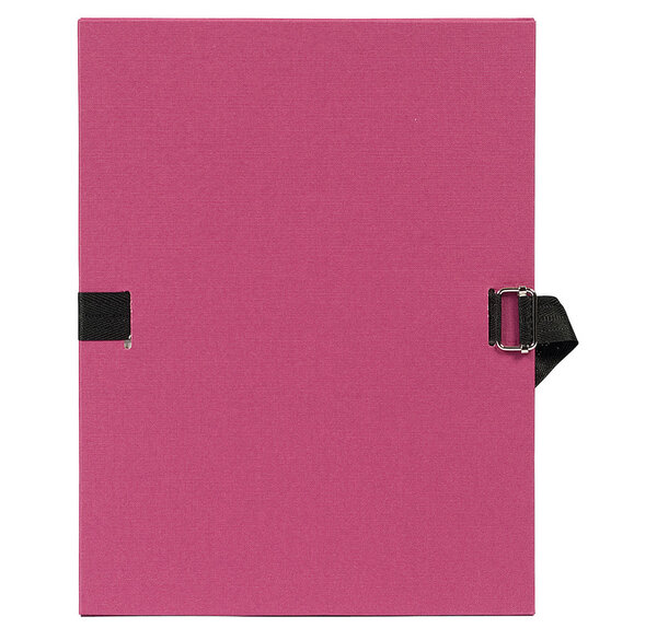 Chemise à sangle Dos extensible 12 cm Papier toilé 24 x 32 cm Bordeaux EXACOMPTA