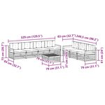 vidaXL Ensemble de canapés d'extérieur 8 pc Blanc et Beige Polyester