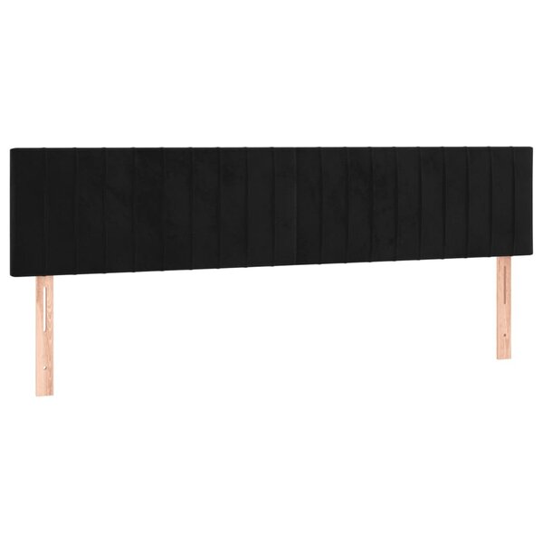 vidaXL Têtes de lit 2 Pièces Noir 90x5x78/88 cm Velours