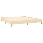 vidaXL Cadre de lit sans matelas crème 180x200 cm tissu