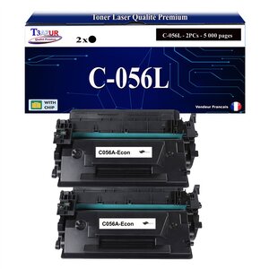 T3AZUR -2x Toners compatibles avec Canon 056 (3007C002) pour Canon LBP-320  LBP-325x  MF-540  MF-542x  MF-543x Noir - 10 000p