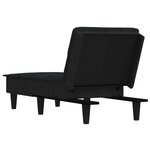 vidaXL Chaise longue noir velours