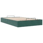vidaXL Cadre de lit ottoman sans matelas vert foncé 120x190 cm velours