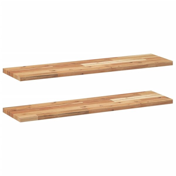 vidaXL Étagères flottantes 2 Pièces 80x20x2 cm acacia massif à l'huile
