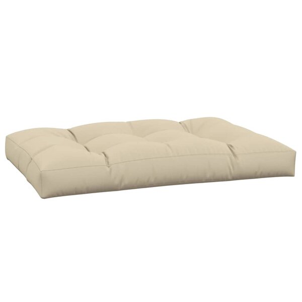 vidaXL Coussin de palette beige 120x80x12 cm tissu