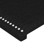 vidaXL Tête de lit avec oreilles Noir 93x23x78/88 cm Tissu
