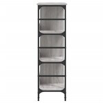 vidaXL Buffet sonoma gris 102x32x103 5 cm bois d'ingénierie