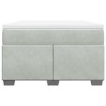 vidaXL Sommier à lattes de lit et matelas gris clair 120x190cm velours