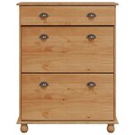 vidaXL Cabinet à chaussures avec tiroir ASKIM Marron 85 x 35 x 108 cm