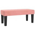 vidaXL Sommier à lattes de lit avec matelas rose 120x190 cm velours