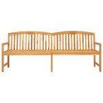 vidaXL Banc en Bois Sculpté en Rose 228 x 60 x 90 cm Naturel