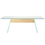 Vidaxl table basse mdf et verre 110 x 55 x 40 cm couleur de chêne