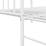 Lit de jour vidaXL avec lit escamotable blanc 75x190 cm en acier