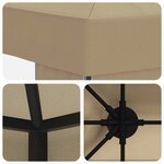 vidaXL Pavillon 4 × 3 m Beige Polyester et Acier 190 gsm