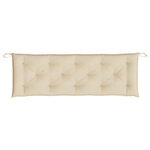 vidaXL Coussin de banc de jardin beige 150x50x7 cm tissu oxford