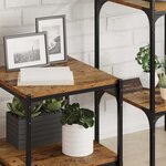 vidaXL Étagère à livres 4 Pièces Marron 40 x 40 x 1 5 cm