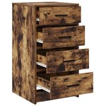 vidaXL Buffet en chêne fumé 40x41x75 cm en bois d'ingénierie