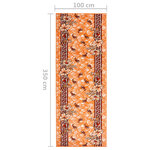 Vidaxl tapis bcf terre cuite 100x350 cm