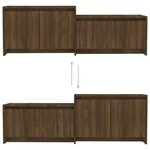 vidaXL Meuble TV Chêne marron 146 5x35x50 cm Bois d'ingénierie