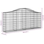 vidaXL Paniers à gabions arqués 13 Pièces 200x30x80/100 cm Fer galvanisé