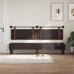 vidaXL Tête de lit suspendue Avec lumière LED Marron foncé PU antique