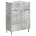 vidaXL Buffet Gris béton 66 x 34 5 x 90 cm Bois d'ingénierie