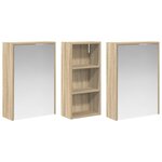 vidaXL Ensemble de Meubles de Salle de Bain 3 Pièces 116 x 16 x 62 5 cm